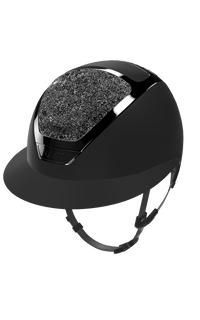 Kask Star Lady Chrome Black Swarovski Midnight Anthracite Kask - Maddelin Equestrian Kask