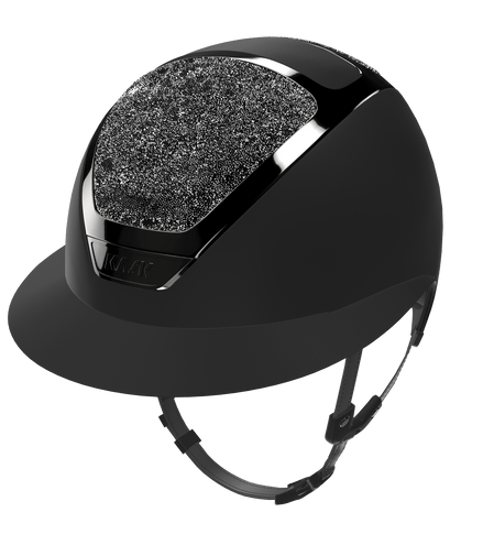 Kask Star Lady Chrome Black Swarovski Midnight Anthracite Kask - Maddelin Equestrian Kask