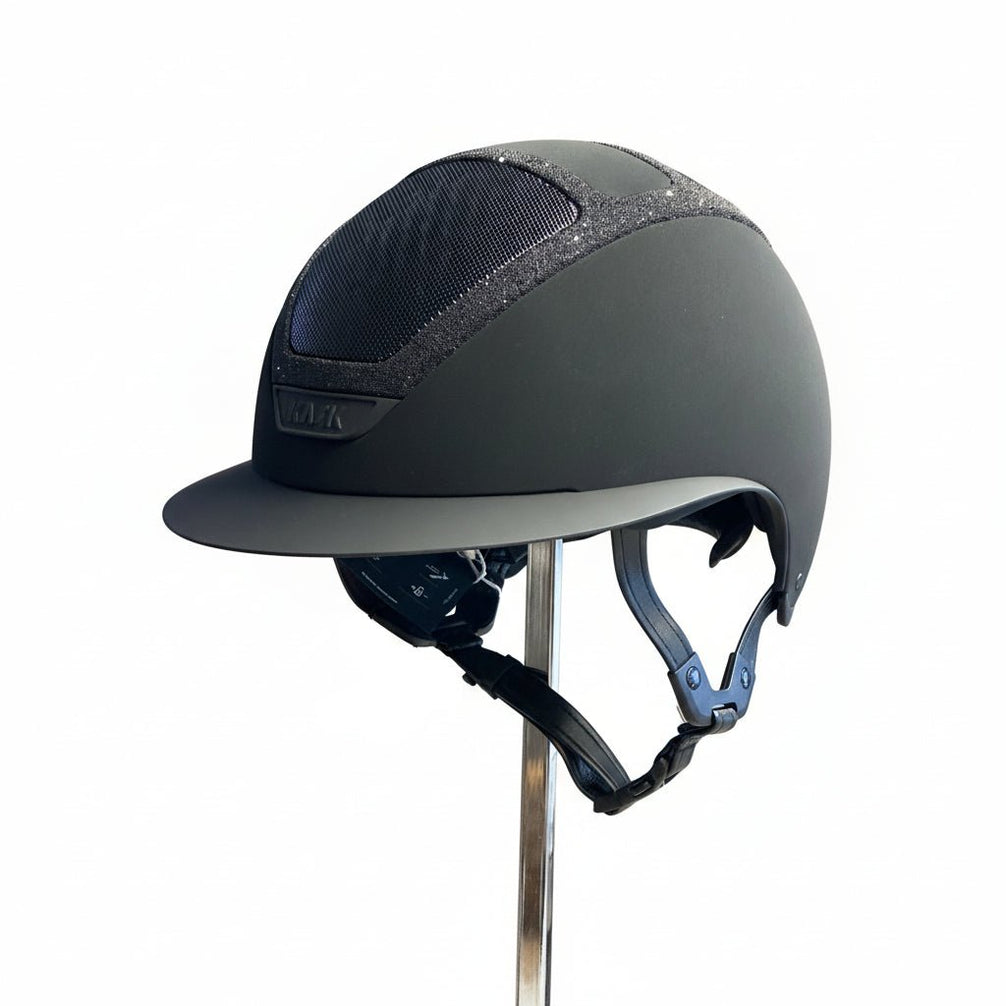 Kask Star Lady Hunter Black Crystals Frame Black Kask - Maddelin Equestrian Kask