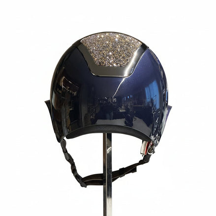 Kask Star Lady Pure Shine Atlantic Chrome Gold Crystal Midnight Mixture Dune Kask - Maddelin Equestrian Kask