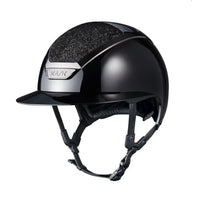 Kask Star Lady Pure Shine Chrome Black Swarovski Midnight Black Kask - Maddelin Equestrian Kask