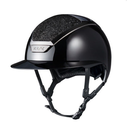 Kask Star Lady Pure Shine Chrome Black Swarovski Midnight Black Kask - Maddelin Equestrian Kask