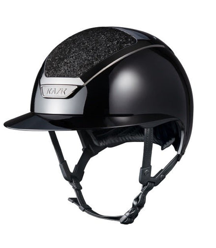 Kask Star Lady Pure Shine Chrome Black Swarovski Midnight Black Kask - Maddelin Equestrian Kask