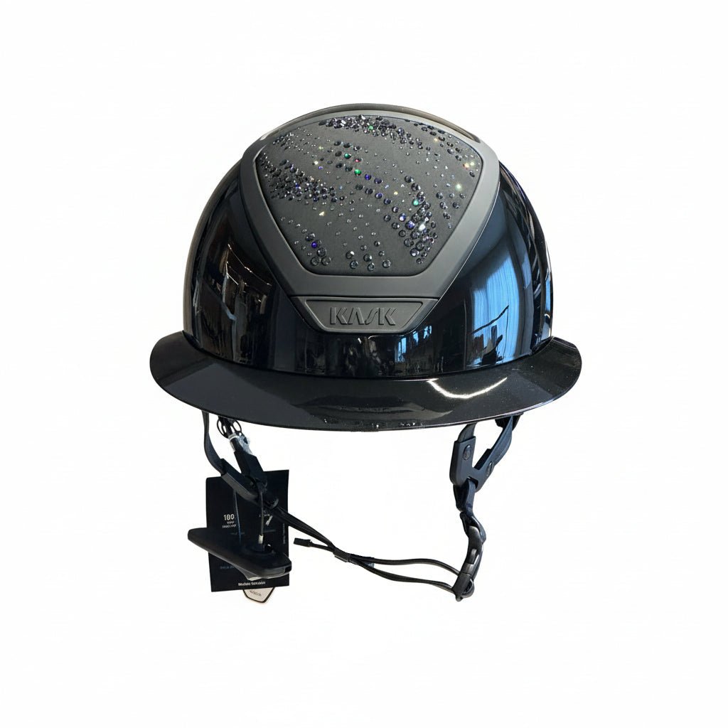 Kask Star Lady Pure Shine Frame Rubbered Black Flow Black/Graphite Mix Kask - Maddelin Equestrian Kask