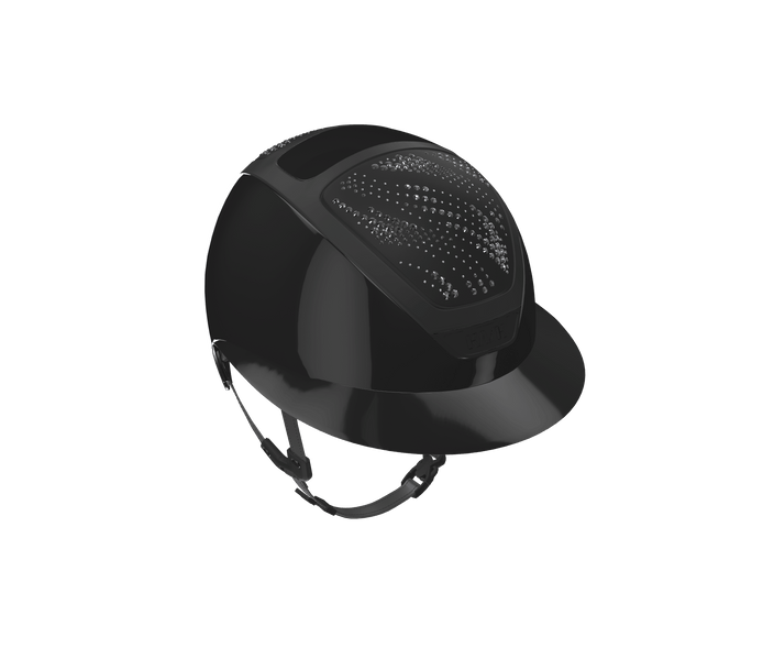 Kask Star Lady Pure Shine Frame Rubbered Black Flow Black/Graphite Mix Kask - Maddelin Equestrian Kask