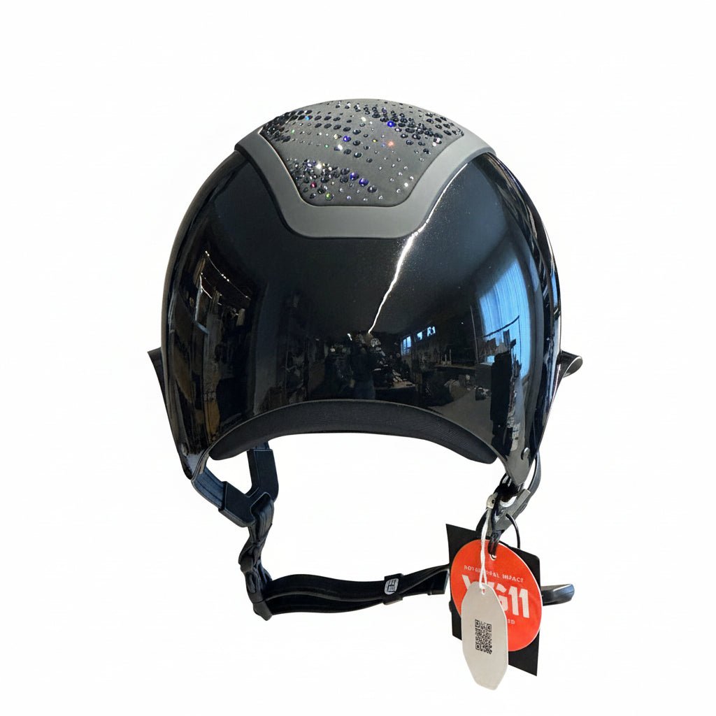 Kask Star Lady Pure Shine Frame Rubbered Black Flow Black/Graphite Mix Kask - Maddelin Equestrian Kask