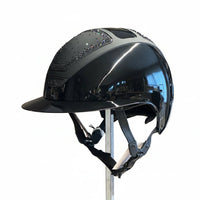 Kask Star Lady Pure Shine Frame Rubbered Black In - Out Black/Graphite swarovski Kask - Maddelin Equestrian Kask