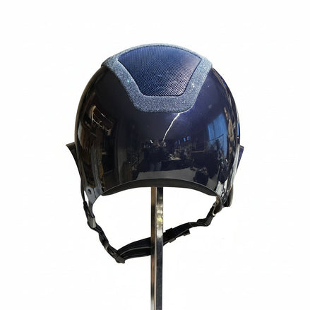 Kask Star Lady Pure Shine Navy Crystals Frame Navy Chrome Black Kask - Maddelin Equestrian Kask