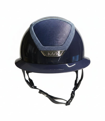 Kask Star Lady Pure Shine Navy Crystals Frame Navy Chrome Black Kask - Maddelin Equestrian Kask
