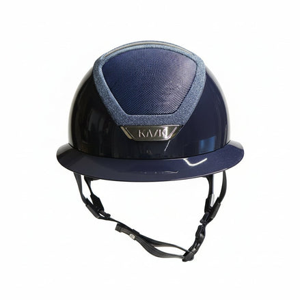 Kask Star Lady Pure Shine Navy Crystals Frame Navy Chrome Black Kask - Maddelin Equestrian Kask