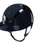 Kask Star Lady Pure Shine Navy Crystals Midnight Mixture Abisso Chrome Black Kask - Maddelin Equestrian Kask