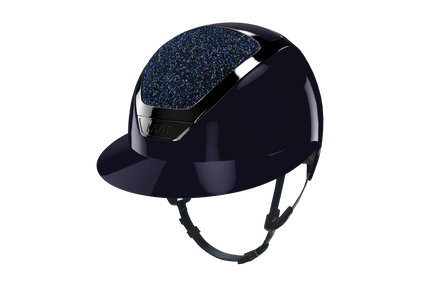 Kask Star Lady Pure Shine Navy Crystals Midnight Mixture Abisso Chrome Black Kask - Maddelin Equestrian Kask