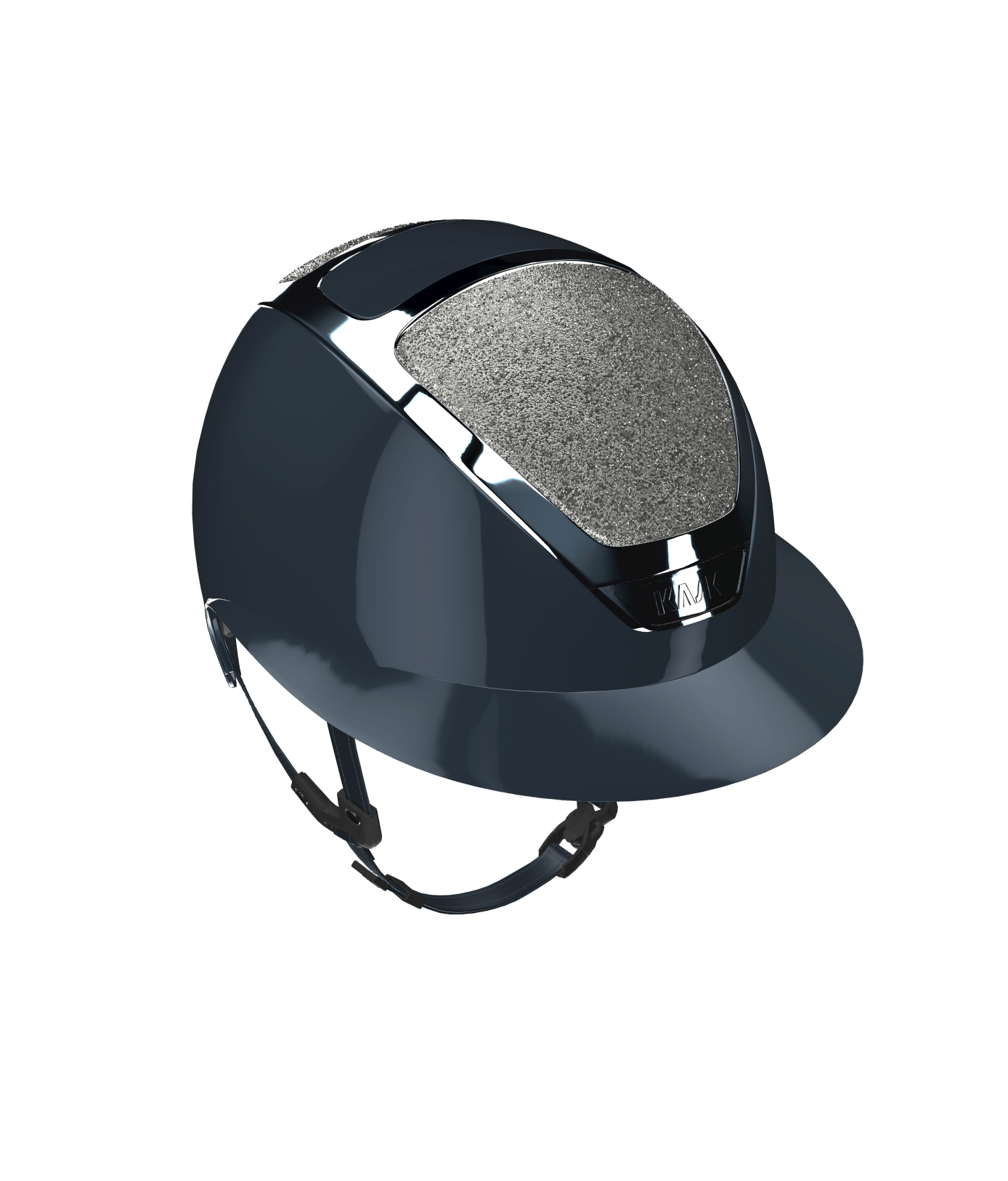 Kask Star Lady Pure Shine Navy WG11 + Swarovski Carpet Silver Kask - Maddelin Equestrian Kask