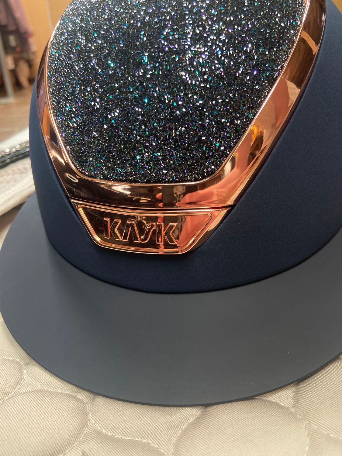 Kask Star Lady WG11 Navy Everyrose Crystal Midnight Parsh Kask - Maddelin Equestrian Kask