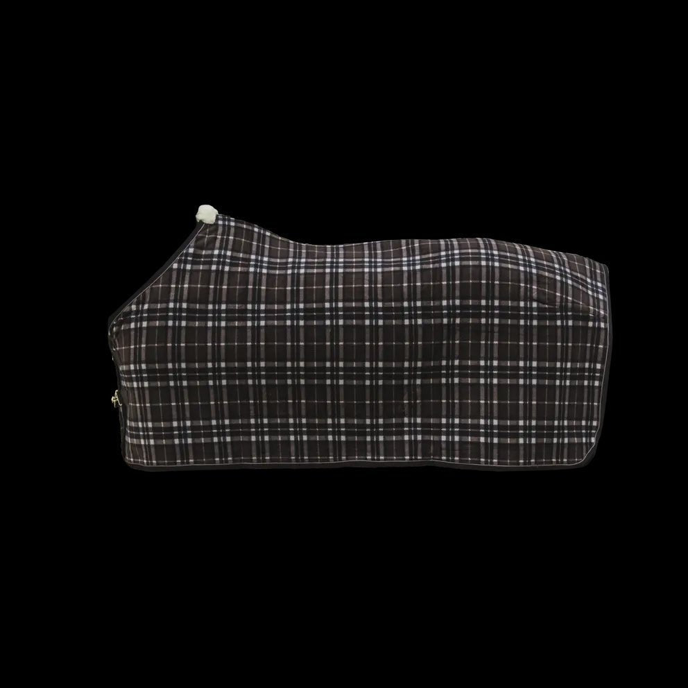 Kentucky Fleece Paardendeken Heavy Check Printing Brown Zweetdekens - Maddelin Equestrian Kentucky