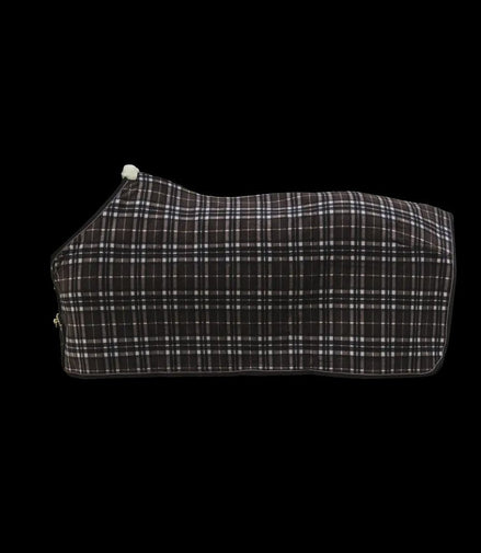 Kentucky Fleece Paardendeken Heavy Check Printing Brown Zweetdekens - Maddelin Equestrian Kentucky
