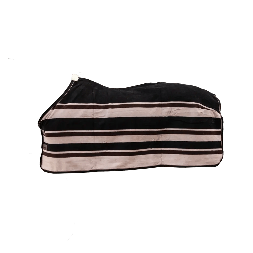 Kentucky Fleece Paardendeken Heavy Stripes Brown/Beige Zweetdekens - Maddelin Equestrian Kentucky