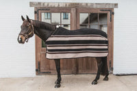 Kentucky Fleece Paardendeken Heavy Stripes Brown/Beige Zweetdekens - Maddelin Equestrian Kentucky