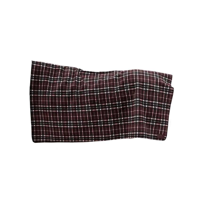 Kentucky Heavy Fleece Paardendeken Square Check Printing Brown Zweetdekens - Maddelin Equestrian Kentucky