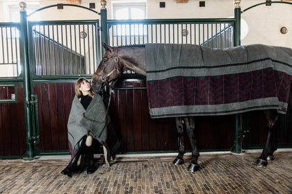 Kentucky Heavy Fleece Paardendeken Square Fish - bone Zweetdekens - Maddelin Equestrian Kentucky