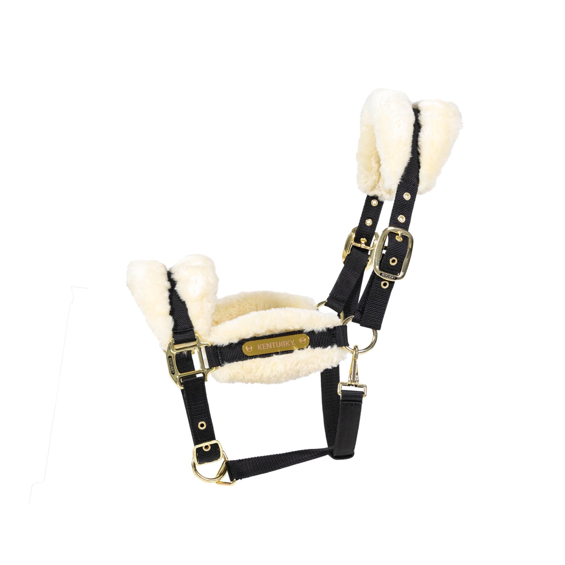 Kentucky Nylon Sheepskin Halter Soft Halster met wol of faux fur - Maddelin Equestrian Kentucky