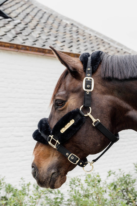 Kentucky Nylon Sheepskin Halter Soft Halster met wol of faux fur - Maddelin Equestrian Kentucky