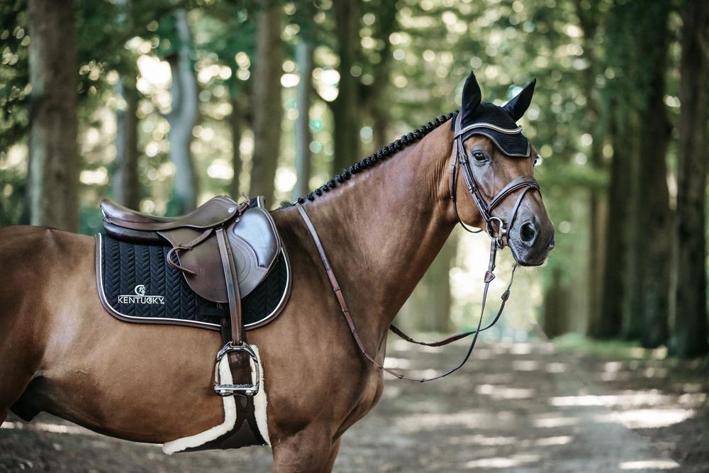 Kentucky Zadeldek leer fishbone Zadeldoeken - Maddelin Equestrian Kentucky