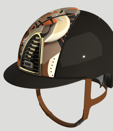 Kep Italia Cromo 2.0 Polish Brown Front Pegasus Orange Mirror Gold Strap Cognac Kep Italia - Maddelin Equestrian Kep