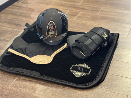 Kep Italia Cromo 2.0 Polish Metal Black/ Vesna Brons Front/ Gold Frame M (51 - 58) Kep Italia - Maddelin Equestrian Kep