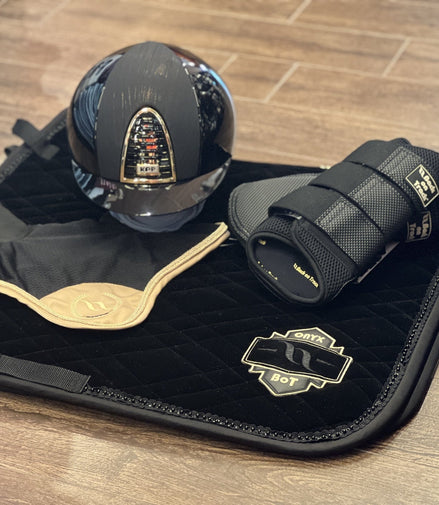 Kep Italia Cromo 2.0 Polish Metal Black/ Vesna Brons Front/ Gold Frame M (51 - 58) Kep Italia - Maddelin Equestrian Kep