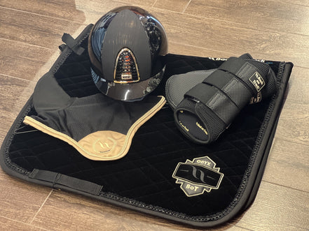 Kep Italia Cromo 2.0 Polish Metal Black/ Vesna Brons Front/ Gold Frame M (51 - 58) Kep Italia - Maddelin Equestrian Kep