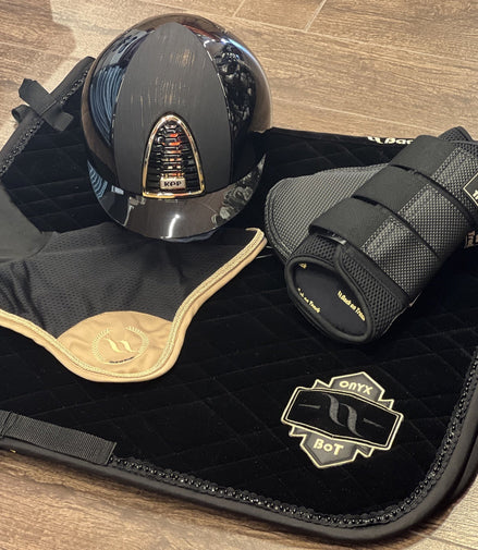 Kep Italia Cromo 2.0 Polish Metal Black/ Vesna Brons Front/ Gold Frame M (51 - 58) Kep Italia - Maddelin Equestrian Kep