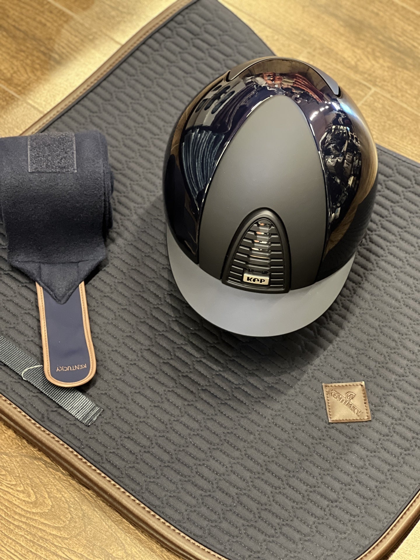 Kep Italia Cromo 2.0 Polish-Metal Blue /Textile Blue Frame; Grill; Button & Klep /Cromo Sub-Grill L (59-62) Kep Italia