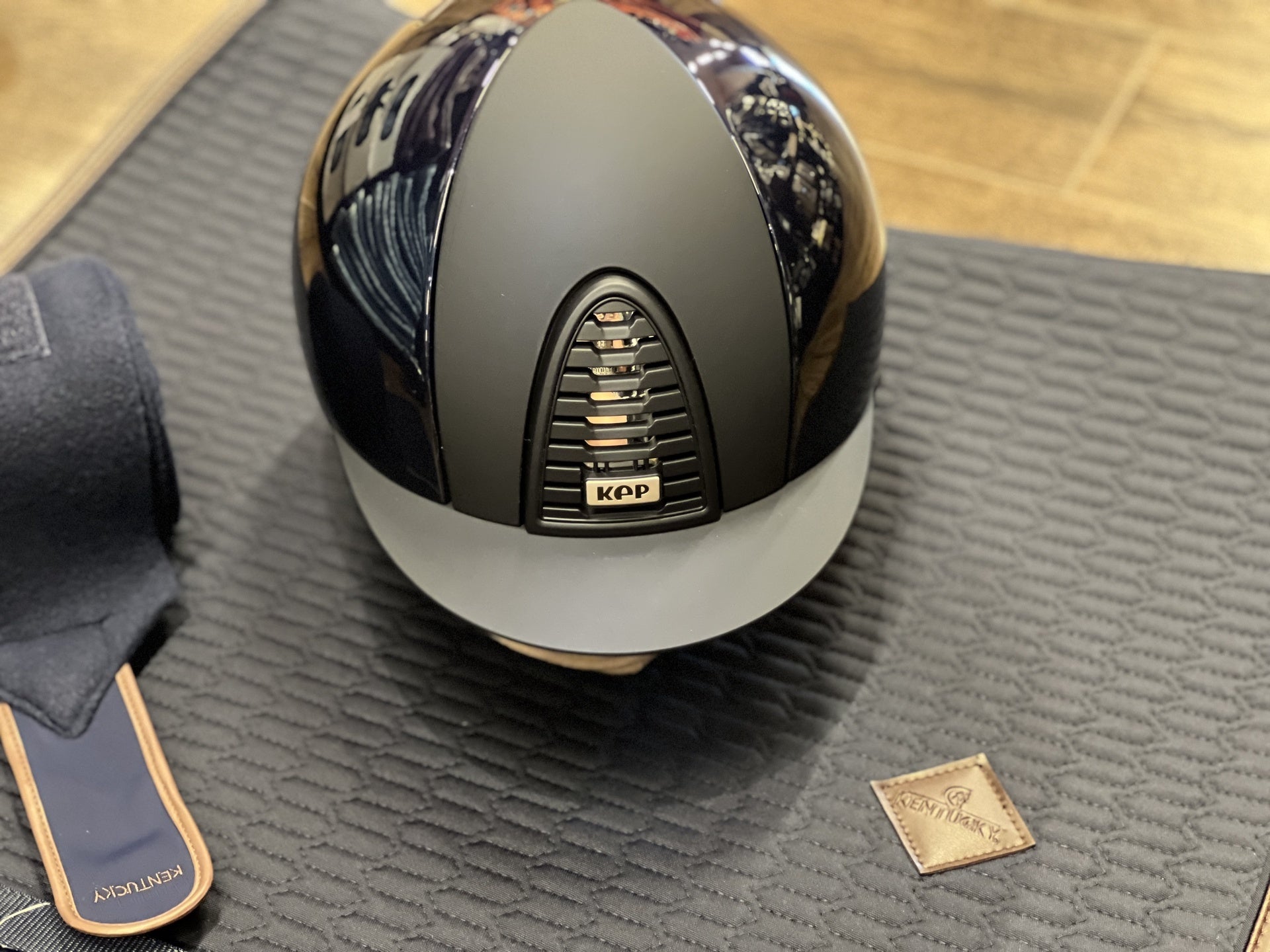 Kep Italia Cromo 2.0 Polish-Metal Blue /Textile Blue Frame; Grill; Button & Klep /Cromo Sub-Grill L (59-62) Kep Italia