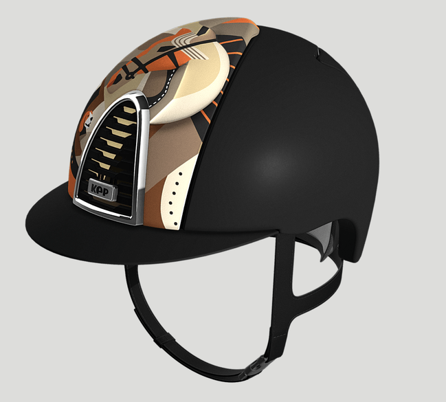 Kep Italia Cromo 2.0 Textile Black Pegasus Orange Frame Silver Subgrid Gold Kep Italia - Maddelin Equestrian Kep