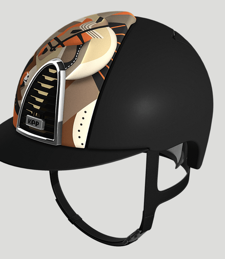 Kep Italia Cromo 2.0 Textile Black Pegasus Orange Frame Silver Subgrid Gold Kep Italia - Maddelin Equestrian Kep