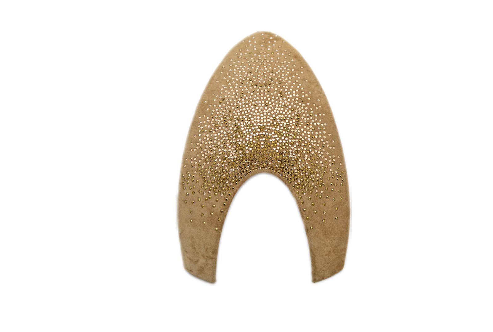 Kep Italia Front Beige Suede with Gold Swarovski Crystals Kep Italia - Maddelin Equestrian Kep