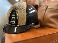 Kep Italia Front Beige Suede with Gold Swarovski Crystals Kep Italia - Maddelin Equestrian Kep