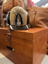 Kep Italia Front Beige Suede with Gold Swarovski Crystals Kep Italia - Maddelin Equestrian Kep