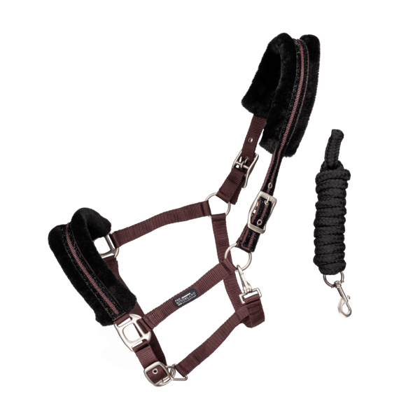 Kingsland Blanca Halster met Kunstbont Halster met wol of faux fur - Maddelin Equestrian Kingsland