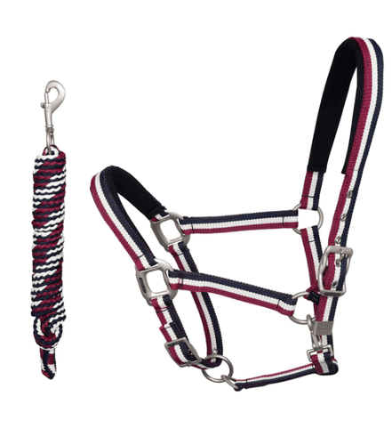 Kingsland Classic Halster met Touw en Fleece Nylon halsters - Maddelin Equestrian Kingsland
