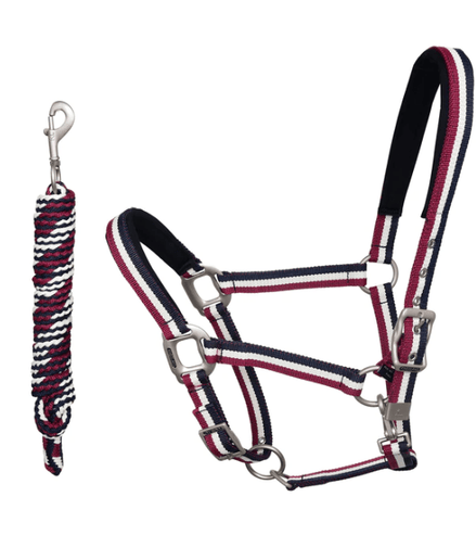 Kingsland Classic Halster met Touw en Fleece Nylon halsters - Maddelin Equestrian Kingsland