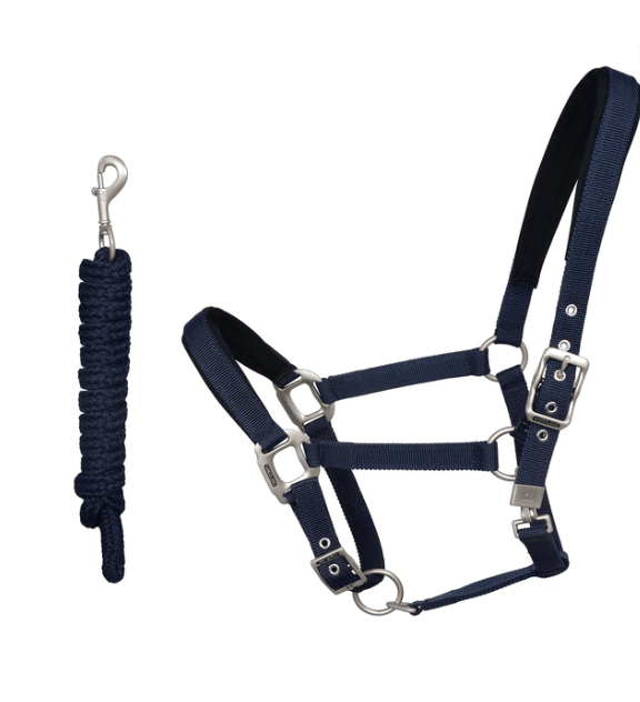 Kingsland Classic Halster met Touw en Fleece Nylon halsters - Maddelin Equestrian Kingsland