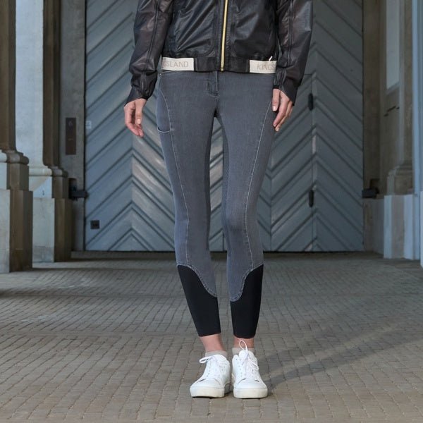 Kingsland KLKayce Dames Denim Full Grip Rijbroek Dames Jassen - Maddelin Equestrian Kingsland
