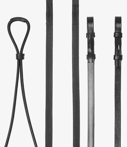 LeHunter Stangteugels Half Gevoerd Zwart/Zilver Teugels - Maddelin Equestrian LeMieux