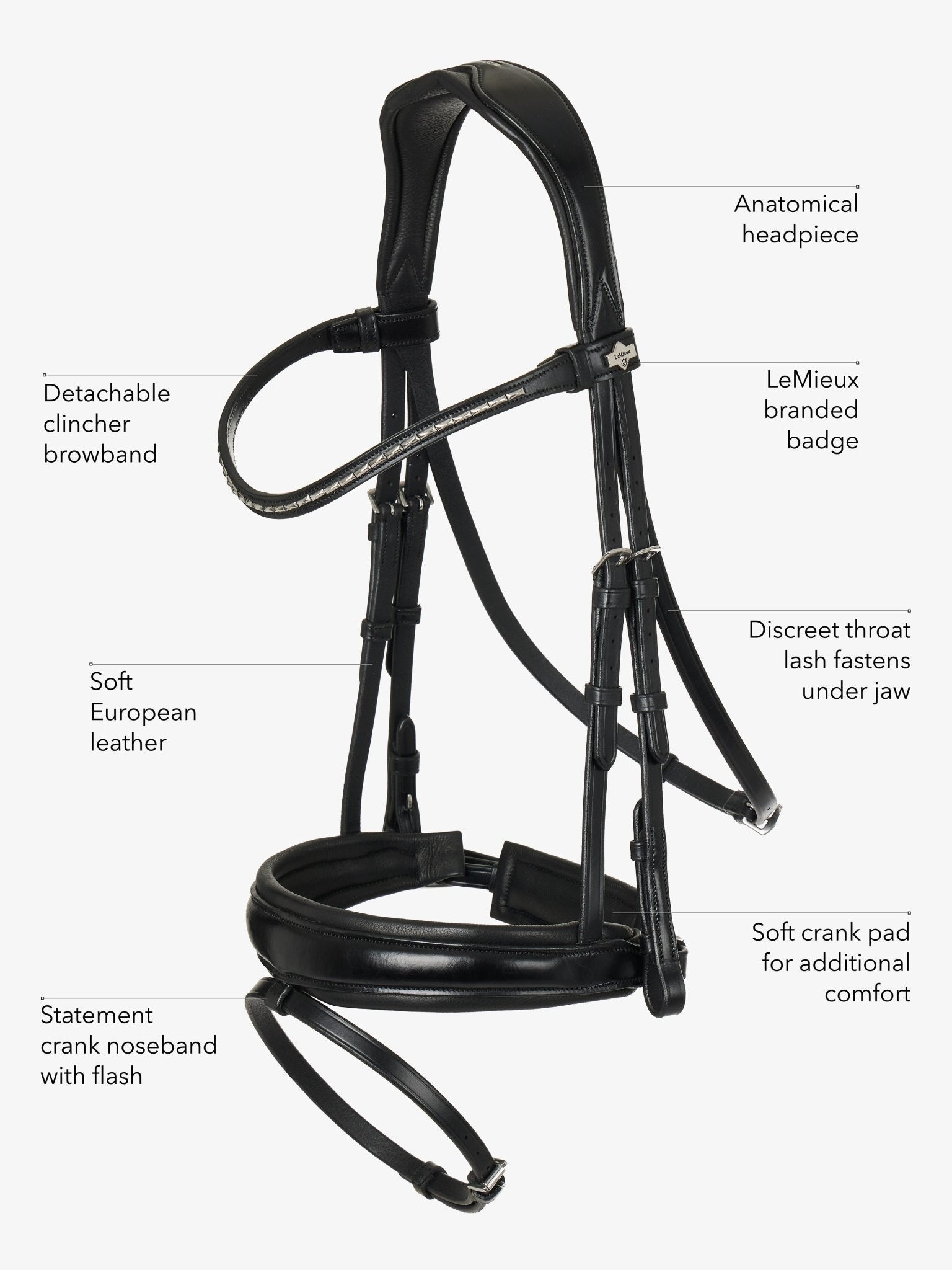 LeMieux Classic Dressage Hoofdstel Trenshoofdstellen - Maddelin Equestrian LeMieux