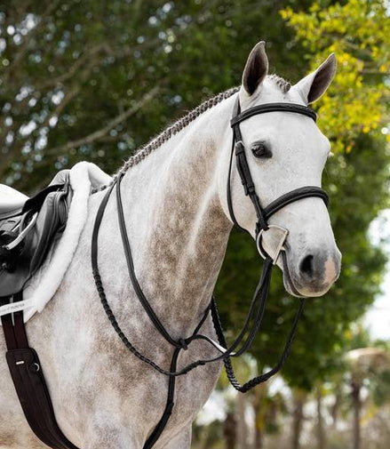 LeMieux Gevlochten Jachtteugels met Stiksels Teugels - Maddelin Equestrian LeMieux