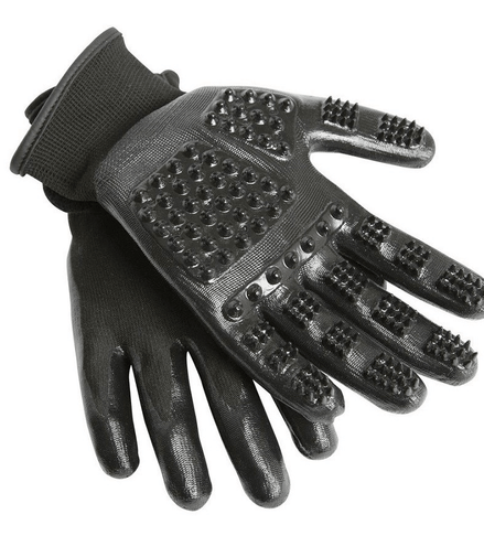 LeMieux HandsOn Grooming Handschoen ; M Black Borstels & toebehoren - Maddelin Equestrian LeMieux