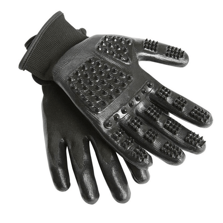 LeMieux HandsOn Grooming Handschoen ; M Black Borstels & toebehoren - Maddelin Equestrian LeMieux