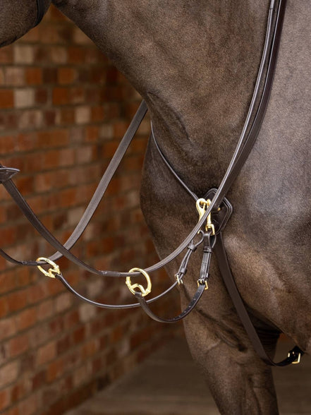 LeMieux Kudos Running Martingaal Brass Borstriemen en martingalen - Maddelin Equestrian LeMieux